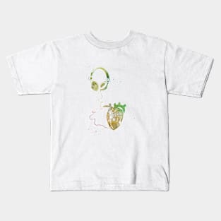 Headphones with Heart Kids T-Shirt